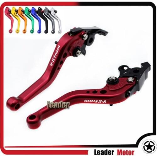 For SUZUKI DL 1000 DL1000 V-Strom 2002-2018 Motorcycle Accessories Short Brake Clutch Levers LOGO V-Strom