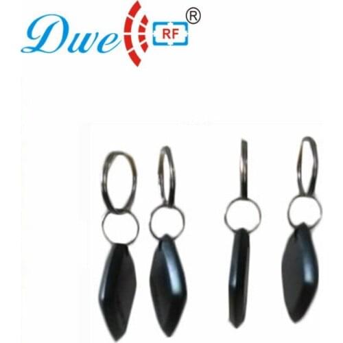 DWE CC RF Proximity EM4100 Token Key Tag Contactless Black Cheap Passive RFID Keyfobs K004