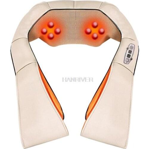 Electric neck rest massager, suitable for back pain, neck physiotherapy red massage massager, body health care relax, hot compre