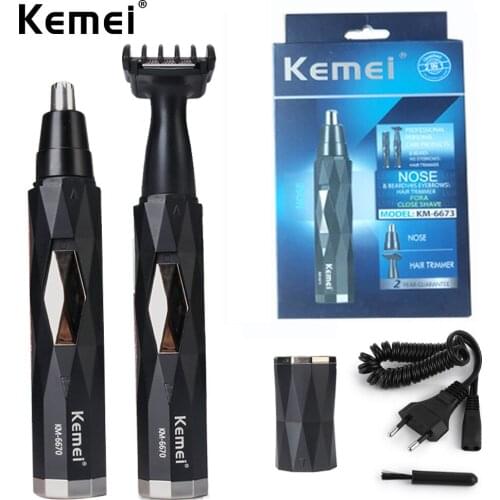 Electric Nose Hair Trimmer Implement Shaver Clipper Ear Neck Eyebrow Trimmer Shaver Man Woman Clean Trimer Razor Remover KM-6670