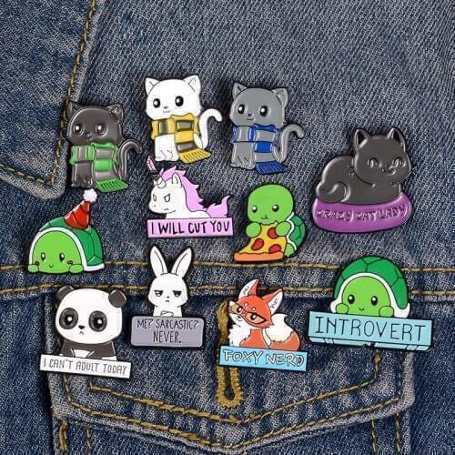 Sarcastic Rabbit Enamel Pin Custom Dirty Look Bunny Brooches for Shirt Lapel Bag Cartoon Badge Punk Jewelry Gift for Friends