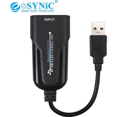 ESYNiC HDMI USB Video Capture Card 1080P HDMI to USB Live Video Capture Game Capture HD Youtube OBS Twitch for PS3 /4 Xbox Wii U