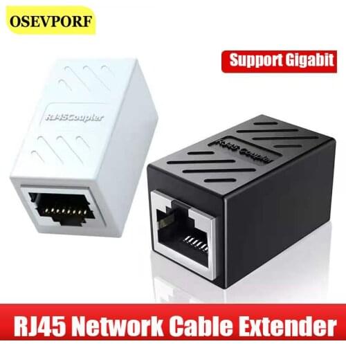 RJ45 Female to Female Network Ethernet LAN Connector Adapter In-line Coupler Extender Plug Cat7/Cat6/Cat5 Network Jack Converter