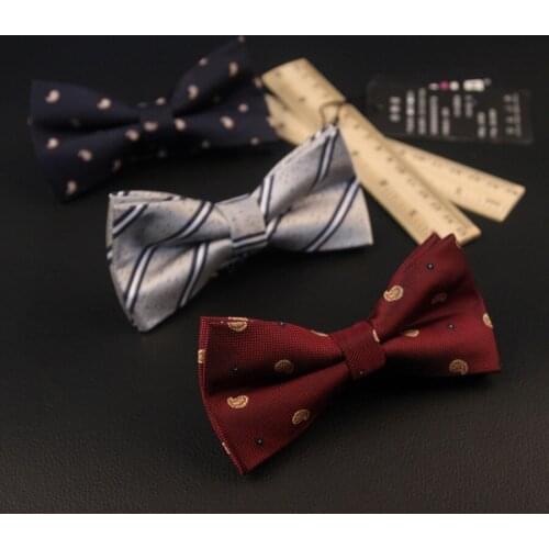 Linbaiway Polyester Bowtie for Mens Suit Butterfly Wedding Party Bow Tie Bowknot Accessories Necktie Corbatas Cravat Custom Logo