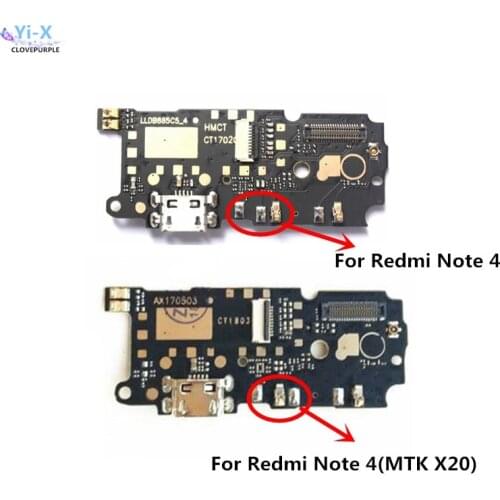 Micro USB Charging Charger Board Flex Cable with Microphone For Xiaomi RedMi Note 4 MTK helio X20 version