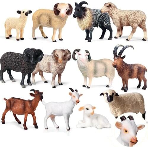 26 Style Simulation Sheep Model PVC Action Figures Toys Collectible Wild Animal Figure Figurines Kids Cognitive Toys