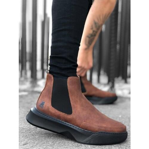 Babba B0150 Step-in Band Men High Sole Boots Postal Winter Elegant Comfortable