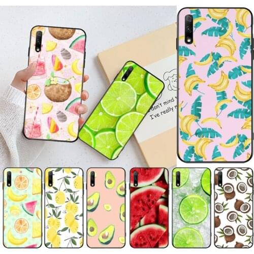 Summer Fruit Pineapple Watermelon Lemon Soft Rubber Phone Cover for Huawei Honor 30 20 10 9 8 8x 8c v30 Lite view pro