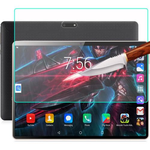 Myslc tempered glass for BDF 10 inch Original 3G Call SIM card Android 7.0 MTK 6753 Quad Core tablet+screen wipes