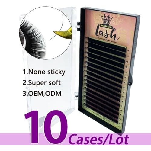 10case/lot Beauty supplies individual faux natural eyelash customize eyelashes extension professional service durable eyelash