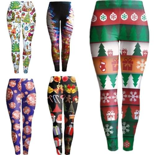 2020 New Christmas Leggings Women Winter Warm Pants High Elastic and Comfortable Plus Szie Gingerbread Man Printed Legging