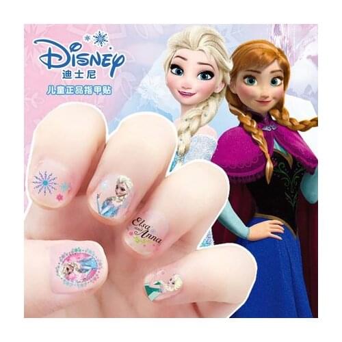 New girls Frozen elsa and Anna Makeup Toys Nail Stickers Disney snow White Princess Sophia Mickey Minnie kids gift toys
