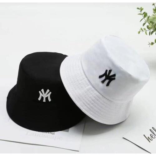 Unisex Bucket Hat Double-Side Outdoor Fishing Cap Women Men Sunscreen Hats Daisy Embroidery Fisherman Caps Double Wear Hats