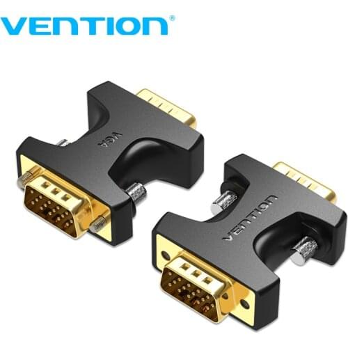 Vention VGA Adapter VGA Male to Male Adapter 15 Pin VGA Extension Cable Connector for Laptop TV Computer VGA Cable SVGA Coupler