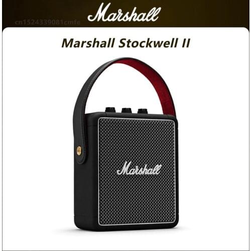 Marshall Stockwell II Portable Bluetooth 5.0 Speaker Wireless Outdoor Travel Speaker IPX4 Waterproof Speaker Deep Bass Subwoofer
