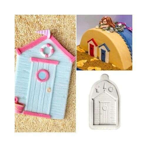 PRZY House Silicone Mold DIY Chocolate Fondant for Cake Decoration Mold Resin Clay Mould Baking Tool Small Wooden Eco-friendly