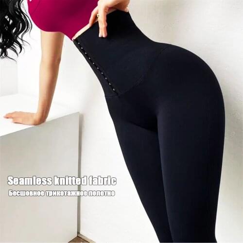 Twinso Hot Pants High Waist Trainer Slimming Tummy Control Panties Sexy Butt Lifter Sports Legging Long Fitness Tights Shapewear