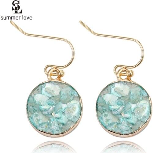 Женские золотые серьги Summer love China At AliExpress