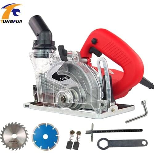 Tungfull Wood Cutting Machine 220V High Power Multi-function Electric Wood Metal Marble Tile Brick Cutter Saw 1800W 125mm