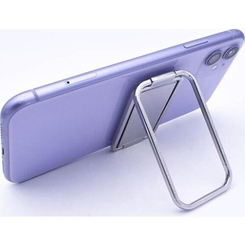 Retractable Folding Metal Square Ring Buckle Phone Holder-Black 3 Colors 7*4.4cm Retractable Magnetic Phone Ring Holder 1pc New