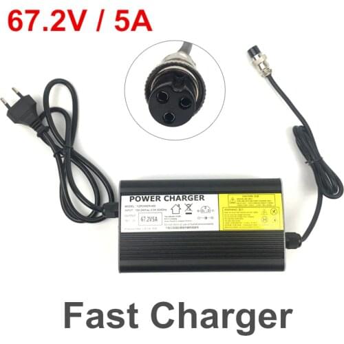 67.2V/5A Electric Scooter Charger with 5amps Fast Charging for 60V electric scooter battery fast charger high quality loader