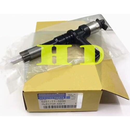 100% Genuine Fuel injector 6251-11-3200, 6251113200 , 6251-11-3201 095000-664# CR fuel injector 095000-6640 9709500-664