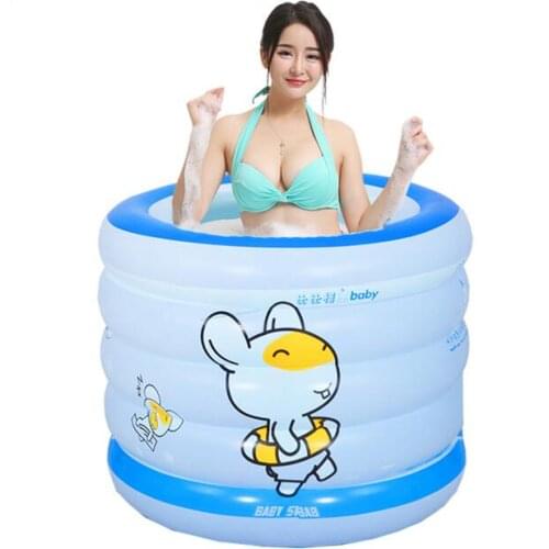 100cm Green padded folding bathtub household inflatable adult children round plastic bath bath barrel