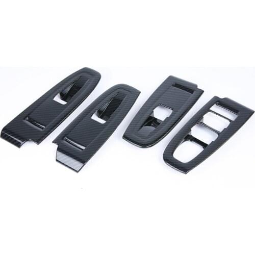 Accessories Fit For Subaru XC Crosstrek 2018 2019 Door Armrest Window Lift Adjust Button Panel Cover Interior Parts Decoration