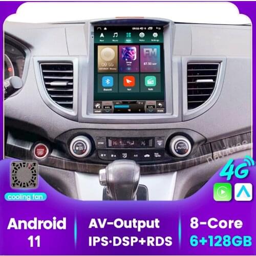 6G+128G DSP 2 Din Android 11 4G NET Car Radio Multimedia Video Player For Honda CRV CR-V 4 RM RE 2011 2012-2015 WiFi BT Carplay