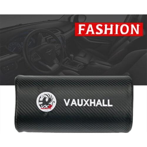 Car neck pillows both side pu leather single headrest filled fiber car pillow for Vauxhall Astra Tigra Zafira Vectra Signum