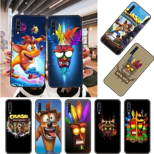 Phone Case For Samsung Galaxy A 50 51 71 70 80 7 5 10 40 20 30 41 21 S E Black Cover Funda 3D Shell Soft Game Crash Bandicoot