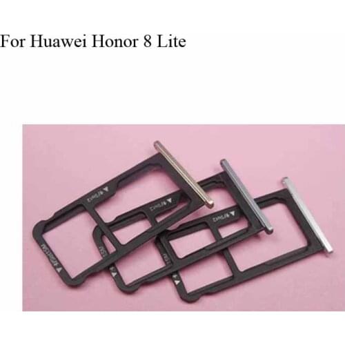 For Huawei honor 8 lite 2017 New Original Sim Card Holder Tray Card Slot For Huawei honor8 lite 2017 8lite Sim Card Holder