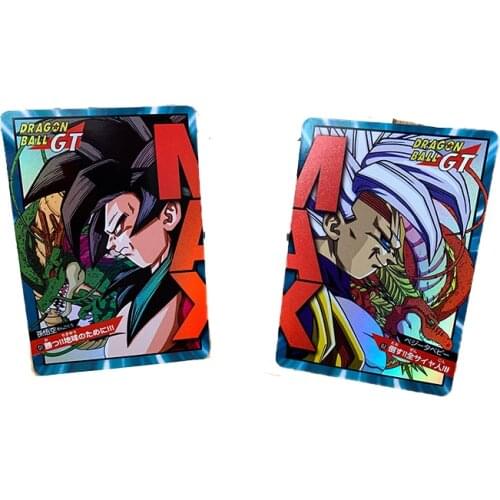 Dragon Ball Son Goku Refraction composite craft double spell flash card animation collection card gift jewelry childrens toys