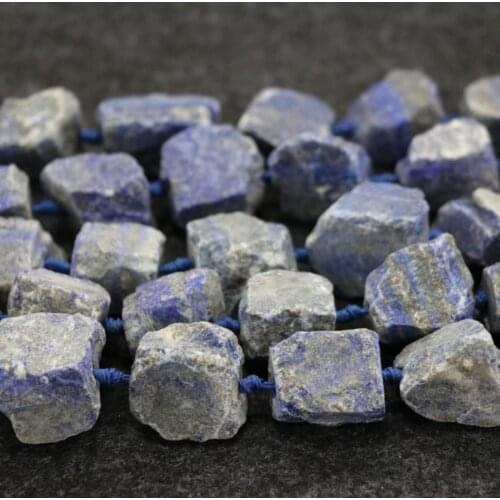 Druzy Blue Rough Cut Nugget Beads Necklace 20-25x25-35mm Gems Stone Large Size Rock Raw Crystal Quartz Women Beads, Necklace