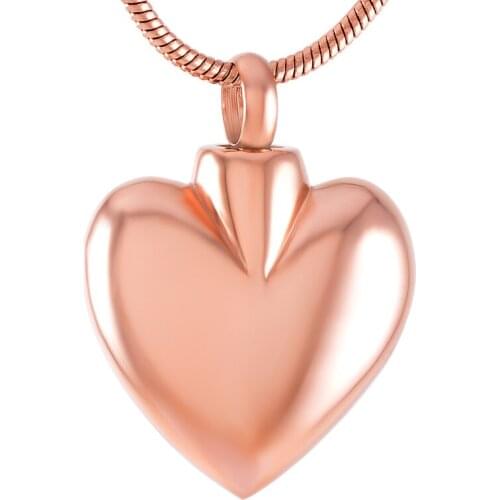 IJD9692 Stainless Steel Blank Heart Cremation Jewelry Pendant Ashes Urn Memorial Necklace Keepsake Jewelry