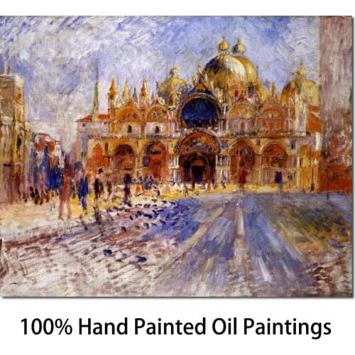 Oil reproductions canvas The Piazza San Marco Large by Pierre Auguste Renoir art Hand-painted High quality