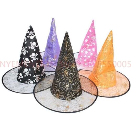 Colorful Halloween Costumes decoration Hallowmas Party Props All Saints'Day Cool Witches Wizard Hats hat Cup factory price300pcs