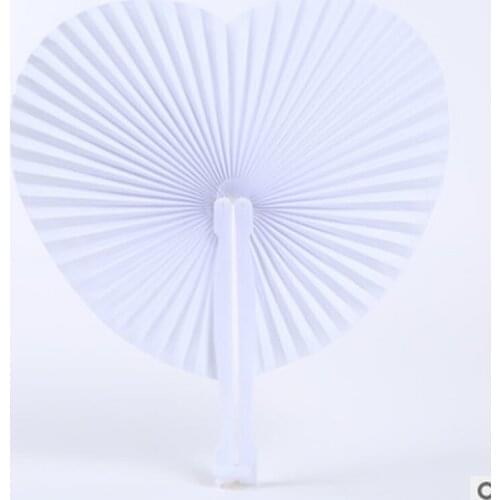 60 pcs Fan White Paper Round Heart Deco Decoration Wedding Party Gift for Guests Anniversary Wedding Bapteme DIY Party