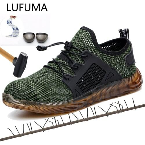 LUFUMA Indestructible Ryder Shoes Men And Women Work&Steel Toe Air Safety Boots Puncture-Proof Work Sneakers Breathable Shoes
