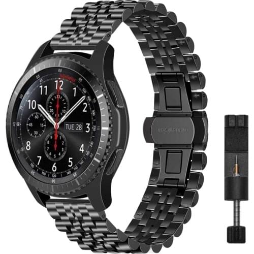 Metal Band for Samsung Galaxy Watch 3 Strap 45mm 22mm Stainless Steel Replacement Wristband Galaxy Watch 46mm/Gear S3 Bracelet