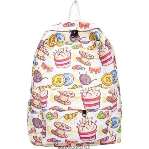 Fashion Canvas Women Backpack Kawaii Leisure Bookbag Travel Rucksack for Teenager Girls School Bag Cute Laptop Mochila