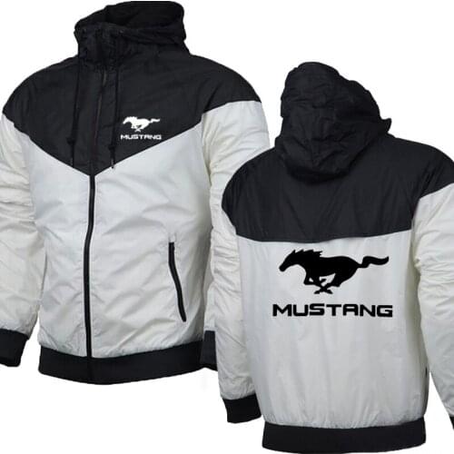 Mens jackets for Mustang Car Logo Men Spring Autumn Sweatshirt Casual Fashion Hoody Zipper Jacket Male Tops Clothing Sweatshirt