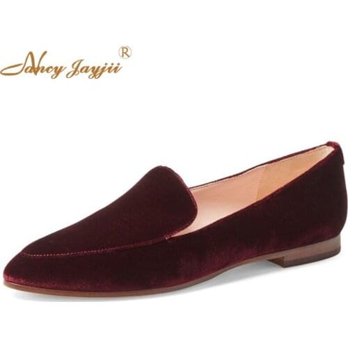 Nancyjayjii Woman Wine Red Boat Shoes Flat Heels Non-Leather Casual Comfortable Women Shoes Zapatos Mujer Large Size 4-16