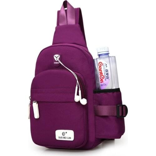 2020 Female Solid Color Waterproof Outdoor Travel Chest Pack Women Large Capacity Shoulder Bag For Kettle