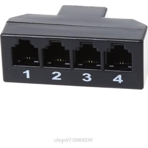 RJ11 6P4C Female To 4 Ethernet RJ45 8P8C Male F/M Adapter Converter Cable Phone M17 21 Dropship
