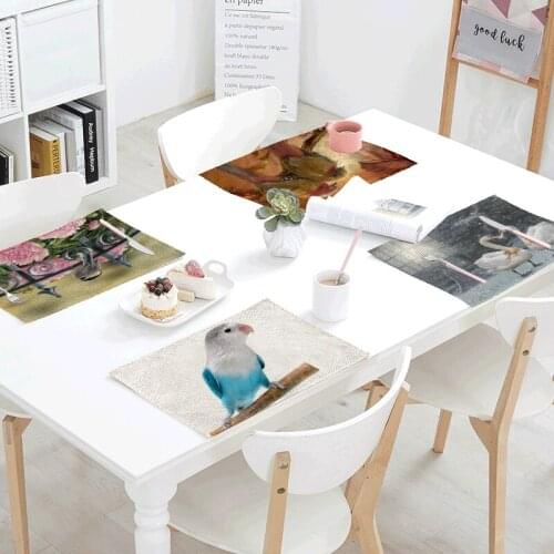 Popular Hummingbird Table Napkins Cute Different Famous Bird Dinner Table Napkin Restaurant Plates Decor Flower Tea Coffee Towel