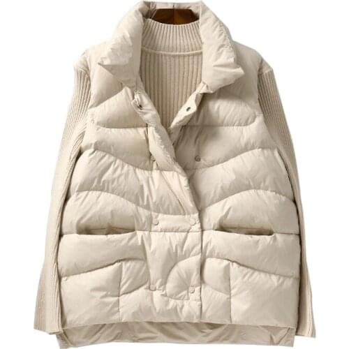 Down vest female short paragraph 2019 autumn and winter new light down jacket vest vest vest jacket