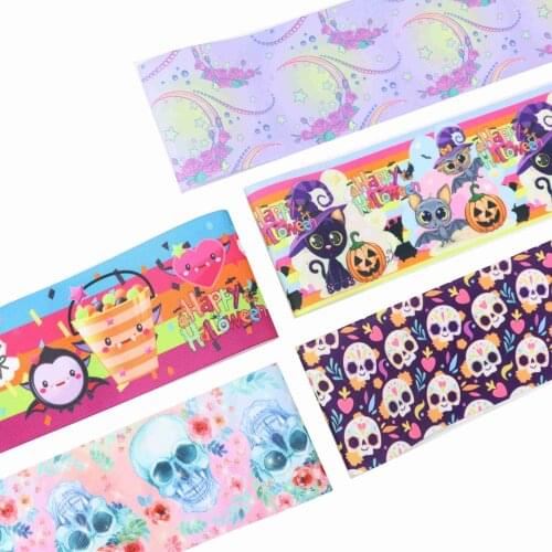 22MM 25MM 38MM 50MM 75mm Printed Pattern on Grosgrain Ribbon for diy ribbon