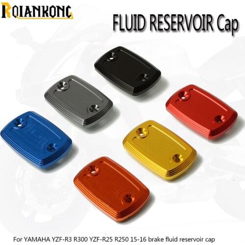Motorcycle Brake Fluid Reservoir Engine Oil Filter Cover Cap For YAMAHA YZF-R3 R300 YZF-R25 R250 15-16 brake fluid reservoir cap