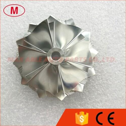 RHF5 High Performance Turbo Aluminum 2618/Milling/Billet compressor wheel 44.90/58.00mm 6+6 blades Forward Rotation for VF54